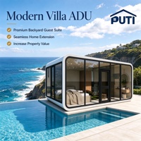 Villa modulaire préfabriquée de luxe Apple Cabin 13 m² avec cuisine, prête pour une utilisation en hôtel ou en complexe hôtelier