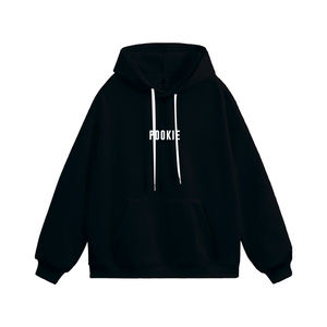 ชุดวอร์มมีซิปปักลายสำหรับผู้ชายชุดวอร์มมีฮู้ดสีดำที่กำหนดเองชุดวอร์มกางเกงผ้าฝ้าย100% ซีดไปด้วยแสงแดดในฤดูหนาว - Product Image 1