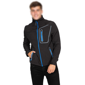 Chaqueta Softshell impermeable a prueba de viento para hombre con cuello levantado logotipo personalizado lona para senderismo al aire libre y aventuras en la montaña - Product Image 1