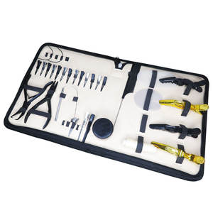 Alicates de enlace micro de calidad profesional, tarro de abalorios pequeño de acero inoxidable, Kit de herramientas de extensión de cabello con logotipo personalizado - Product Image 6