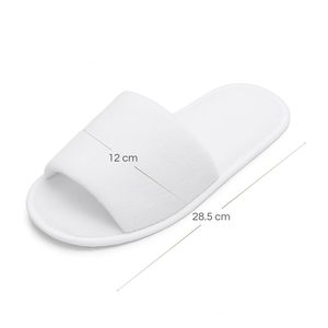10 paia di pantofole bianche monouso in spugna sintetica 29.5cm morbide e igieniche per il benessere Spa dell'hotel - Product Image 2