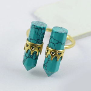 Bague en argent Sterling 925 naturel, belle pierre Turquoise, crayon de créateur, fabrication de bijoux pour femmes, mode - Product Image 4