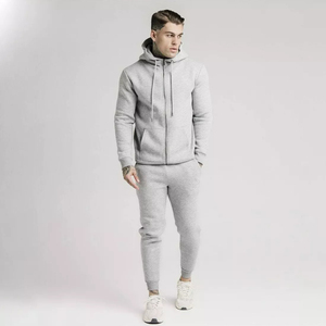 Fourniture directe d'usine de vêtements de sports d'hiver pour hommes OEM logo personnalisé fermeture éclair coton polaire survêtements grande taille XL - Product Image 2