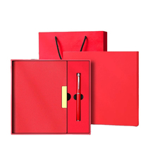 Cuaderno de Tapa Dura de Cuero Promocional A5 con Costuras Cosidas, Bolígrafo Personalizado, Juego de Regalo Empresarial, Impresión en Color CMYK