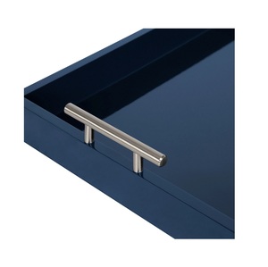 Plateau en bois quantité minimale de commande bas fait à la main avec poignée en métal Grossiste rectangulaire Fabricant vente directe d'usine - Product Image 5
