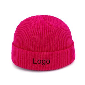 Gorro de pescador tejido de algodón Jacquard, diseño de puño corto para hombres y mujeres, logotipo de etiqueta privada personalizado al por mayor - Product Image 1