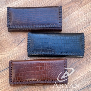 Cartera larga de cuero genuino con diseño de cocodrilo personalizado para mujer, Cartera de mano de cuero de vaca de alta calidad, precio al por mayor - Product Image 1