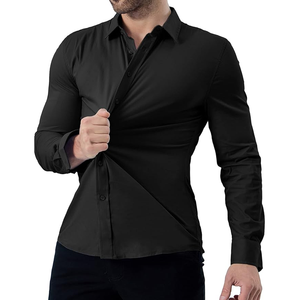 ชุดเดรสสำหรับผู้ชายเสื้อเชิ้ตผ้าย้อมสีแบบติดกระดุมเสื้อสำหรับผู้ชายเสื้อเชิ้ตผ้าย้อมสีแบบปกติระบายอากาศได้ดี - Product Image 3