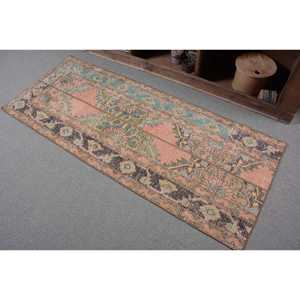 Tapis de 2,4 x 6 pieds, tapis turc vintage, tapis en laine rouge à motifs floraux - Product Image 3