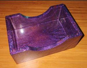 Beaux sous-verres en résine rose et violet faits à la main tapis carrés de luxe/tampons bricolage ensemble de décoration pour usage en gros - Product Image 6