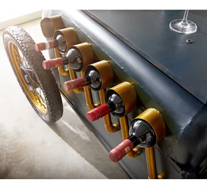 Mesa de Bar automática móvil convertible con tapa de madera y Marco de metal diseñada para entretenimiento versátil en el hogar o patio de la India - Product Image 3