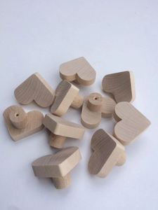 Wooden heart shaped knob <b>pull</b> cabinet drawer <b>for</b> <b>home</b> dresser door cabinet furniture decorative kitchen wardrobe handle knob - Product Image 2