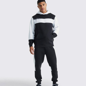 Costume personnalisé OEM ensemble deux pièces court survêtement à capuche survêtement pull en coton survêtement coupe-vent pour hommes personnalisé - Product Image 1