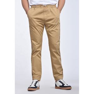 Pantalons chino décontractés pour hommes en coton 100% de qualité supérieure, vente en gros 2026, coupe slim, décontractés et professionnels, avec logo - Product Image 1