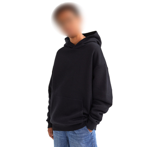 Prix compétitif 2025 qualité supérieure couleur noire confortable bonne vente nouveaux hommes sweats à capuche surdimensionnés - Product Image 4