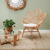 Magnifique chaise en rotin en forme de fleur de paon pour adultes, meubles en osier, chaises de loisirs, vente en gros au Vietnam, prix bas