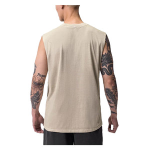 Camiseta sin mangas con tirantes, chaleco de talla grande con dobladillo curvo, función de secado rápido, estampado en blanco, patrones 3D para correr en el gimnasio - Product Image 6
