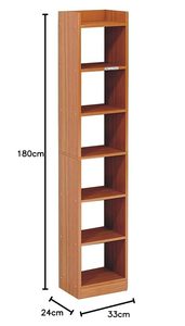 Estantería de Almacenamiento Moderna de Madera con 5 Niveles, Tipo Panel, para Hogar, Oficina, Dormitorio, Sala de Estar - Product Image 6