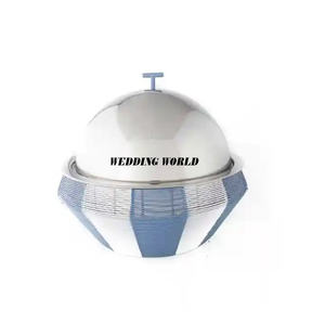 Latest Design Metal Hotpot Excellent Quality Handmade Casserole Round Shape Dinnerware New Metal <b>Food</b> <b>Warmer</b> - Product Image 4