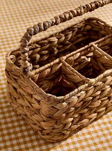 Cesta Porta Cubiertos de Jacinto de Agua Natural, Organizador de Utensilios de Mimbre Hecho a Mano, Almacenamiento de Cubiertos para la Encimera de la Cocina - Product Image 3