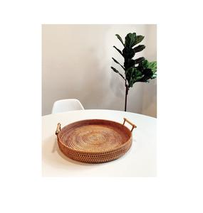 ถาดหวายไม้ไผ่ทำด้วยมือถาดหวายพร้อมหูหิ้วถาดตัดอาหารผนังสูงทำด้วยมืออเนกประสงค์ - Product Image 1