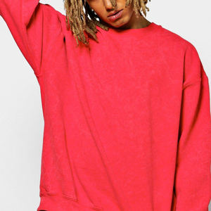 OEM High Street Sweat-shirt pour hommes coupe régulière 100% coton Basics avec motif personnalisé imprimé brodé solide - Product Image 3