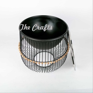 Pozo de fuego de soporte de alambre de hierro de diseño fantástico con cuenco de acero y tapa ardiente para uso en exteriores e interiores Pozo de fuego - Product Image 5