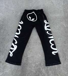 Professional Manufacture 100% Cotton High Quality Man Tracksuit Heavy Weight <b>Fabric</b> <b>Rhinestone</b> Zipper Embroidered Zippered - Product Image 3