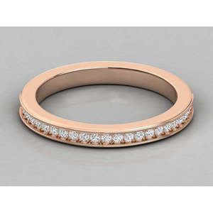 Bague solitaire en or massif 14 carats pour femme, diamant de laboratoire taille brillant rond - Product Image 6