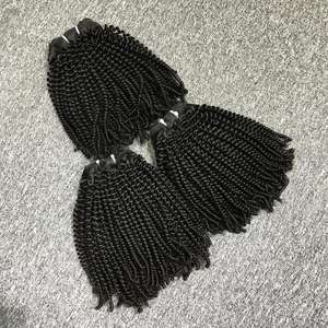 Pixie Curly Virgin Weft Bundle Cheveux Vietnamiens Bruts Noir Un Donneur pour Femmes Noires - Product Image 3