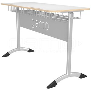 Juego de escritorio laminado doble para salón de clases, muebles escolares de uso general, 2 unidades - Product Image 1