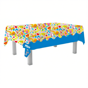 Mantel de Plástico para Fiestas Infantiles, Diseño Plim Plim, 1.2X1.8M, Decoración para Fiestas - Product Image 2