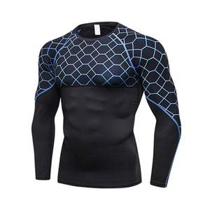 Nuevos hombres impresos Rash Guard BJJ manga larga Fitness Apparel venta al por mayor directa de fábrica precios competitivos - Product Image 1