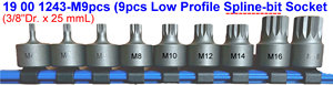 ซ็อกเก็ตสลักเกลียวต่ำ3/8 "X25 MML 9ชิ้นผู้ผลิต OEM ไต้หวัน - Product Image 2