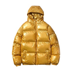 แจ็คเก็ตกันลมมีฮู้ดสีดำหนาแจ็คเก็ตขนเป็ดฤดูหนาว - Product Image 1