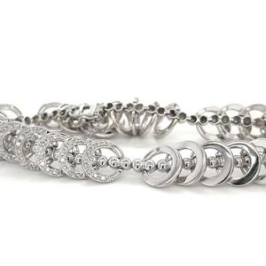 Magnifique bracelet en diamants de moissanite à maillons circulaires, bijoux personnalisés avec une coupe exceptionnelle, plaqué or unique, cadeau pour elle - Product Image 3