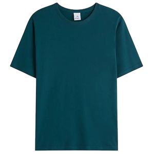 Verano nueva camiseta pesada de gran tamaño con hombros caídos para hombre 100% algodón sólido mujeres en blanco de alta calidad 260g Camiseta de manga corta Tops básicos - Product Image 1