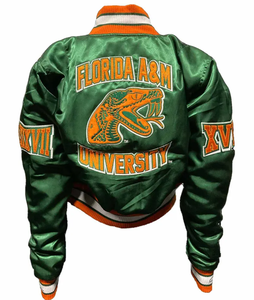 Florida A&M University Famu Varsity Jacket Men Women Vintage Woolen Silk Embroidered Lettermen Jacket <b>Button</b> Decoration Winter - Product Image 2