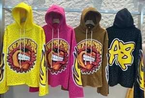 เสื้อฮู้ดผู้ชายและผู้หญิงผ้าฝ้าย450GSM บ็อกซี่พอดีไหล่ไหล่ตกพิมพ์ลายหน้าจอได้ตามต้องการ - Product Image 5