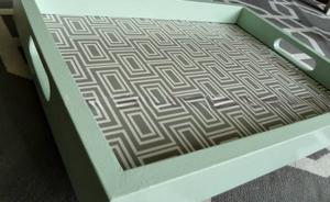 Bandeja de Servicio de Diseño con Recubrimiento de Esmalte de Madera MDF, Bandeja de Mesa de Alta Calidad para Hoteles y Restaurantes - Product Image 6