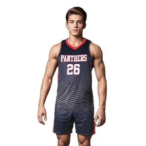 Wholesale Custom Design Breathable Plus <b>Size</b> Adult <b>Basketball</b> Jerseys Sublimation Uniform Set - Product Image 1