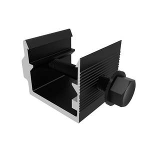 Adaptateur en L SunModo SMR100, finition anodisée noire, système de montage solaire - Product Image 1