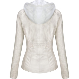 Nueva Chaqueta de Cuero Vacuno para Mujer, Estilo Motero, Corte Regular, Transpirable, Personalizable, con Bolsillos con Cremallera, de Alta Calidad - Product Image 2