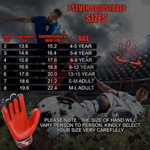 Gants de gardien de but de football pour enfants, garçons, jeunes et adultes, gants de gardien de but de football en latex de 4 mm, protection double du poignet, entraînement, matchs - Product Image 6