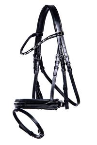 Bride de dressage Comfort Fit avec bandeau de tête rembourré doux en cuir indien véritable - Product Image 5