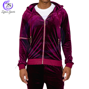 Le plus récent style de vêtements de mode en plein air facile à porter sur mesure confortable respirant vêtements d'hiver réguliers ensembles de survêtement en velours - Product Image 5