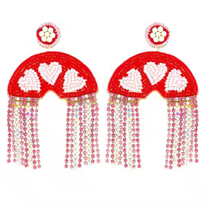 Pendientes de Cuentas Hechos a Mano para Boda, Diseño Circular con Bordado de Cuentas de Semilla, Joyería de Moda para Chicas - Product Image 6