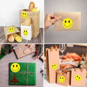 Rollo de 500 Pegatinas Divertidas y Coloridas con Caras Felices para Decoración del Hogar, Álbumes de Recortes, Pegatinas Decorativas de Vinilo para Promociones - Product Image 1