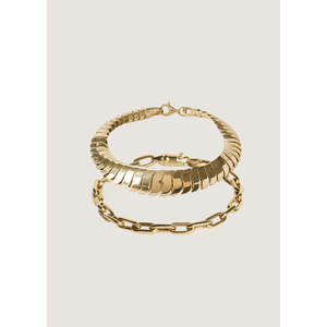 Pulsera de Cadena Bold Cobra & Mia, Hecha de Aleación de Zinc Resistente - Product Image 1