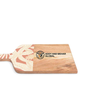 Planche à fromage décorative en bois avec émail floral vert, planche à découper artisanale - Product Image 5